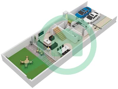 红豆杉区 - 3 卧室联排别墅类型B戶型图