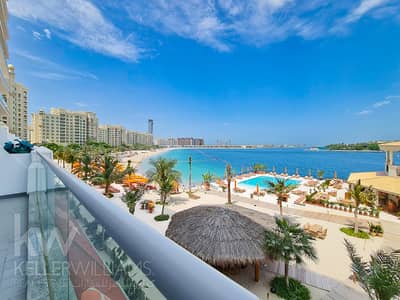 1 Bedroom Flat for Rent in Palm Jumeirah, Dubai - Full Sea View | Spacious | Big Terrace | Beach Access