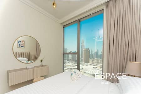 2 Bedroom Flat for Rent in Downtown Dubai, Dubai - Burj Khalifa and Fountain View | 2 Beds
