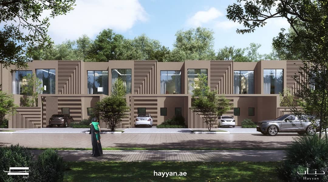 Two-bedroom townhouse with 1% monthly installments for 70 months with the developer - with a 5% down payment - fully equipped kitchen
