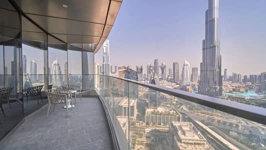 3 Bedroom Flat for Rent in Downtown Dubai, Dubai - High Floor | Furnished | Burj Khalifa View