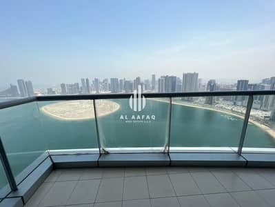 3 Bedroom Apartment for Rent in Al Mamzar, Sharjah - New Tower 3bhk | Chiller Free | Close to Dubai Border | Parking free | Corniche View | Maids Room |