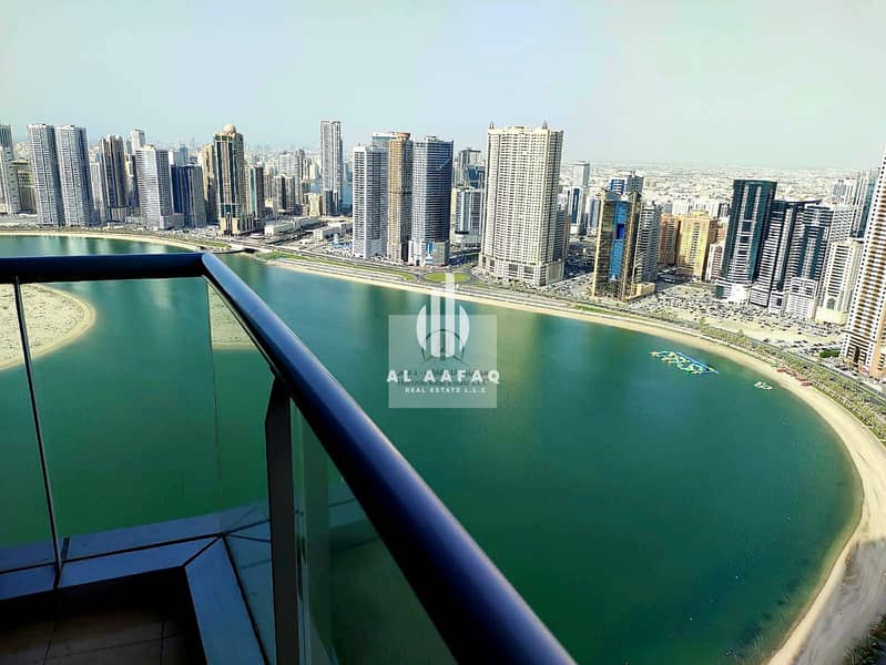 Spacious 3bhk,All Master Bedrooms,Full Corniche view/AC Chiller Free/Parking free /Gym/Pool free
