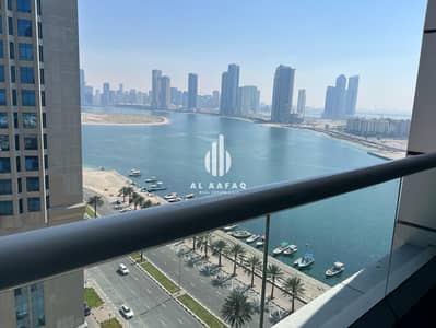 3 Bedroom Apartment for Rent in Al Khan, Sharjah - Spacious 3BHK with sea-view | Maidroom with attached bathroom | All Master Bedrooms