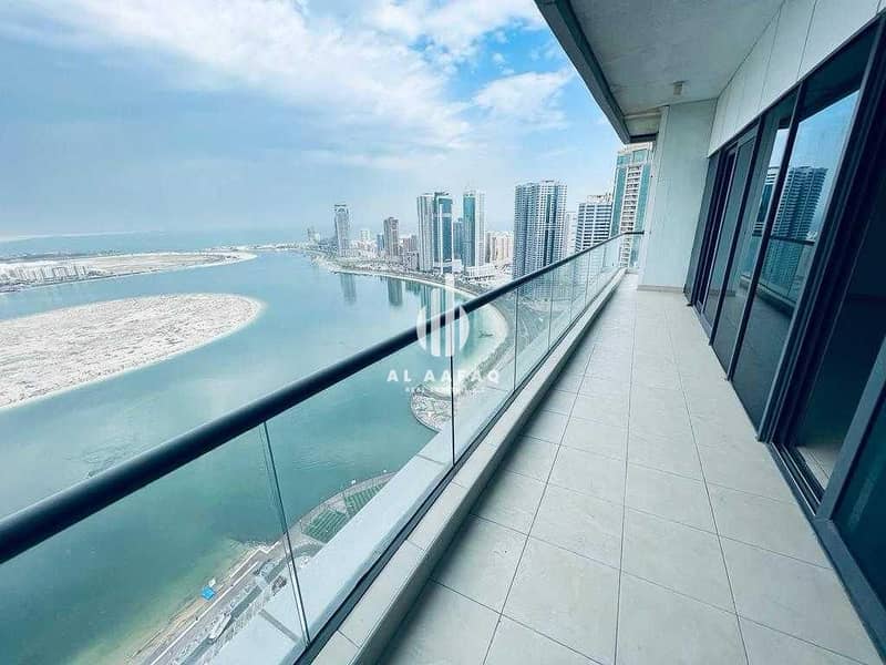 Luxurious Corniche View 3 BHK All Master Bedrooms + Maidroom Chiller free Close to Dubai