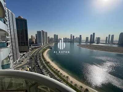 3 Bedroom Flat for Rent in Al Khan, Sharjah - Spacious 3bhk | Full Corniche View/Parking free | Master Bedroom Rent only 110k