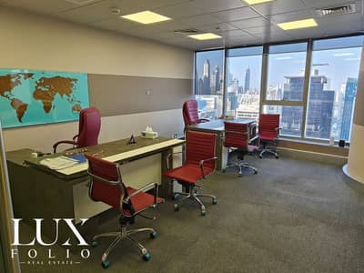 Office for Rent in Jumeirah Lake Towers (JLT), Dubai - HIGH FLOOR | FITTED WITH PARTITION | STUNNING VIEW