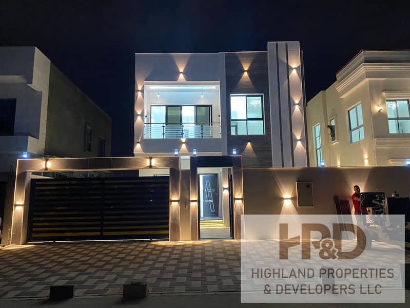 Villa for sale, including registration fees directly from the owner, the best offer in Ajman, freehold ownership for all nationalities, Super Dulux finishing, full bank financing, without down payment.