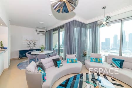 3 Bedroom Flat for Rent in Downtown Dubai, Dubai - Furnished - Burj View - High Floor