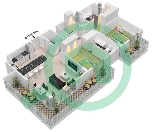 Type 2D / Unit 2 Floor 1-8