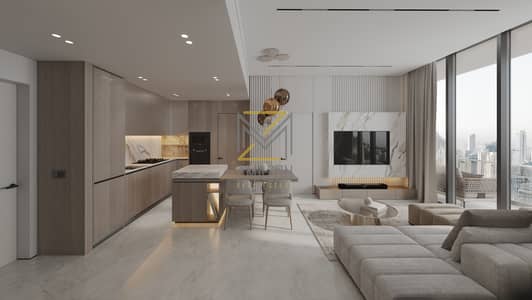 1 Bedroom Apartment for Sale in Wasl Gate, Dubai - Render_HammockPark_2_bedroom appartment_Living. jpg