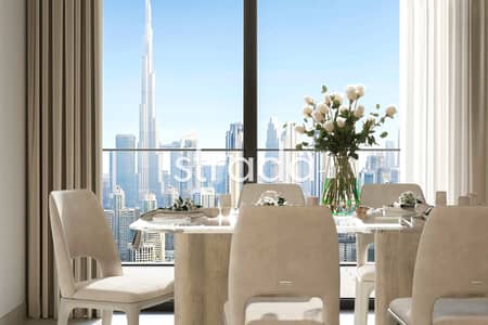 2 Bedroom Apartment for Sale in Sobha Hartland, Dubai - Burj Khalifa View | Low Floor | 60/40 Payment Plan