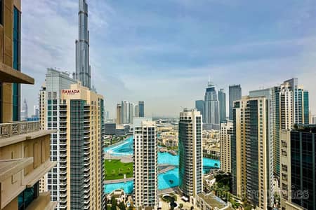 2 Bedroom Apartment for Sale in Downtown Dubai, Dubai - Burj Khalifa and Fountains View| High Floor | VOT