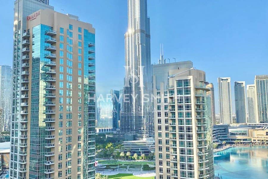Burj Khalifa + Fountain Views | Furnished | Vacant