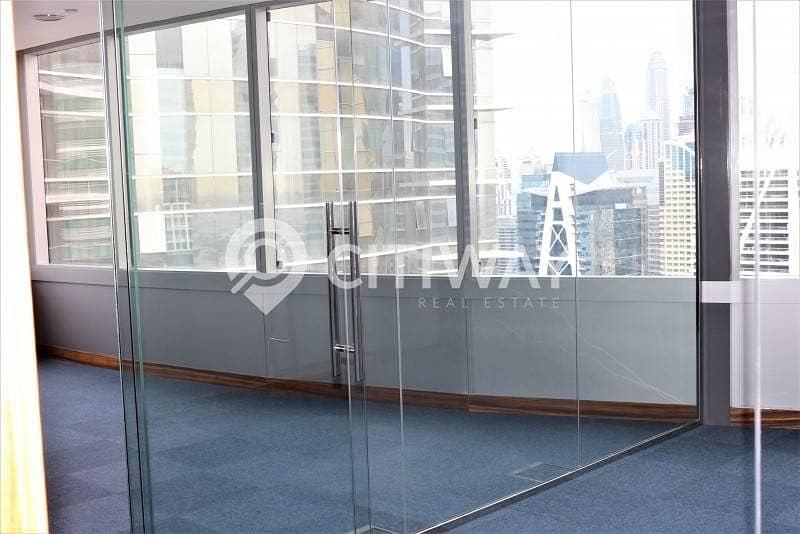 Spacious office on a high floor with stunning JLT view