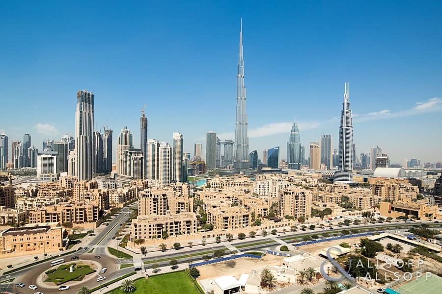 Burj Khalifa View | Vacant | 2 Bed | Study