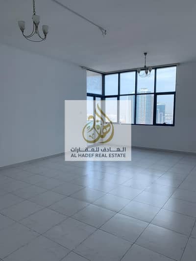 For sale in Ajman Three-room apartment, three bathrooms, master room with storeroom and three balconies Falcon Towers overlooking the city