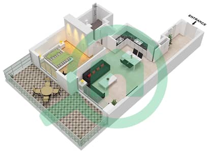 卡斯顿豪华公寓 - 1 卧室公寓类型／单位A1 A6 / UNIT 1,2,3,9,10戶型图