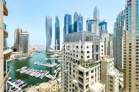 4 Bedroom Flat for Rent in Dubai Marina, Dubai - 3 Balconies | Marina View | +Maid+Study