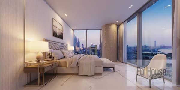 فلیٹ 4 غرف نوم للبيع في مدينة دبي للإنترنت، دبي - 9_3_BR_Bedroom_shat_overlooking_the_Marina_Palm_and_Sea. jpg
