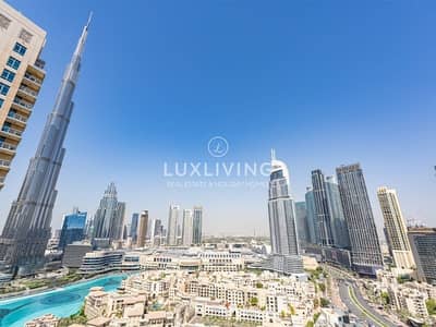 3 Bedroom Apartment for Rent in Downtown Dubai, Dubai - Furnished| Burj Khalifa & Fountain View|Vacant