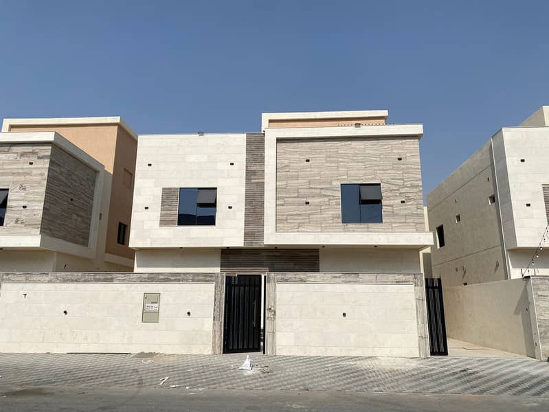Villa for rent in Ajman, Al Yasmeen area New, first inhabitant, 6 rooms, hall and sitting room 150 thousand dirhams required