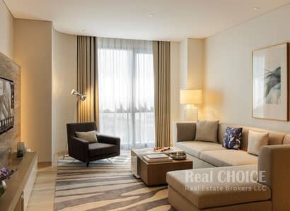 شقة فندقية 1 غرفة نوم للايجار في ديرة، دبي - Arjaan 1 bedroom apartment living room. jpg