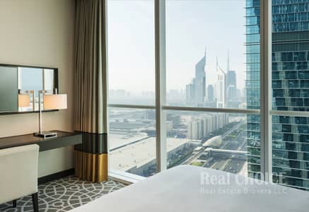 1 Bedroom Hotel Apartment for Rent in Sheikh Zayed Road, Dubai - Sheraton Grand Hotel, Dubai - One Bedroom Apartment. jpg