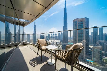 2 Bedroom Flat for Rent in Downtown Dubai, Dubai - Sky View Address | High Floor | Full Burj View