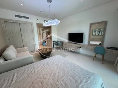 6 cheques Luxury  Furnished studio in Seven Palm Residence  with direct beach access