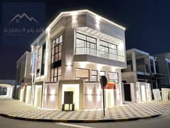 For sale, corner villa on Sheikh Mohammed bin Zayed Road, opposite a freehold garden, all nationalities, without down payment, full bank financing