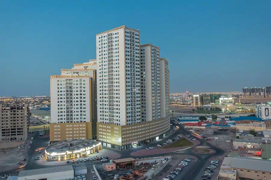 1 BHK 260,000/- Ajman Pearl Tower With Parking middle Floor RENTED Apartment