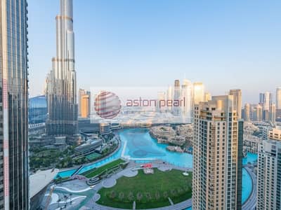 2 Bedroom Apartment for Sale in Downtown Dubai, Dubai - High Floor | Burj and Fountain View  | Unfurnished