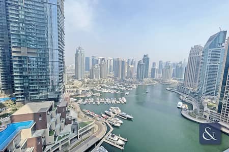 2 Bedroom Apartment for Rent in Dubai Marina, Dubai - Full Marina View | Unfurnished | Large Layout