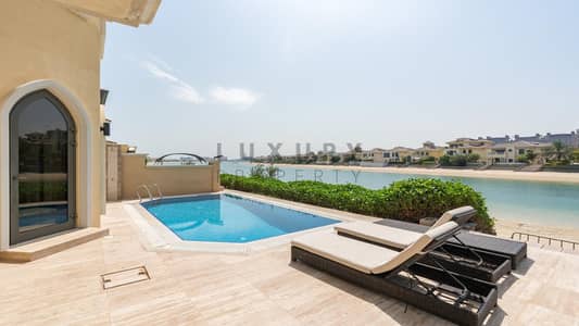 5 Bedroom Villa for Rent in Palm Jumeirah, Dubai - Furnished | Atrium Entry | Pool | Bills Included
