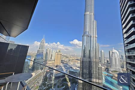 3 Bedroom Apartment for Rent in Downtown Dubai, Dubai - Burj & Fountain Views | Double Balcony