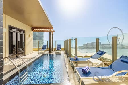 4 Bedroom Flat for Rent in Jumeirah Beach Residence (JBR), Dubai - Stunning 5 Bed Penthouse - Sea Views!