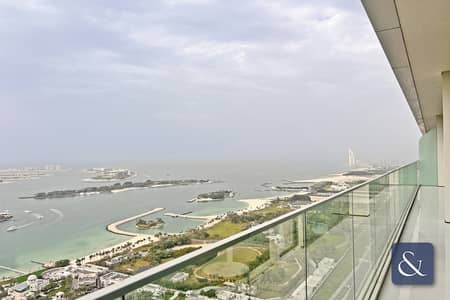 3 Bedroom Apartment for Rent in Dubai Media City, Dubai - High Floor | Full Palm View | Furnished