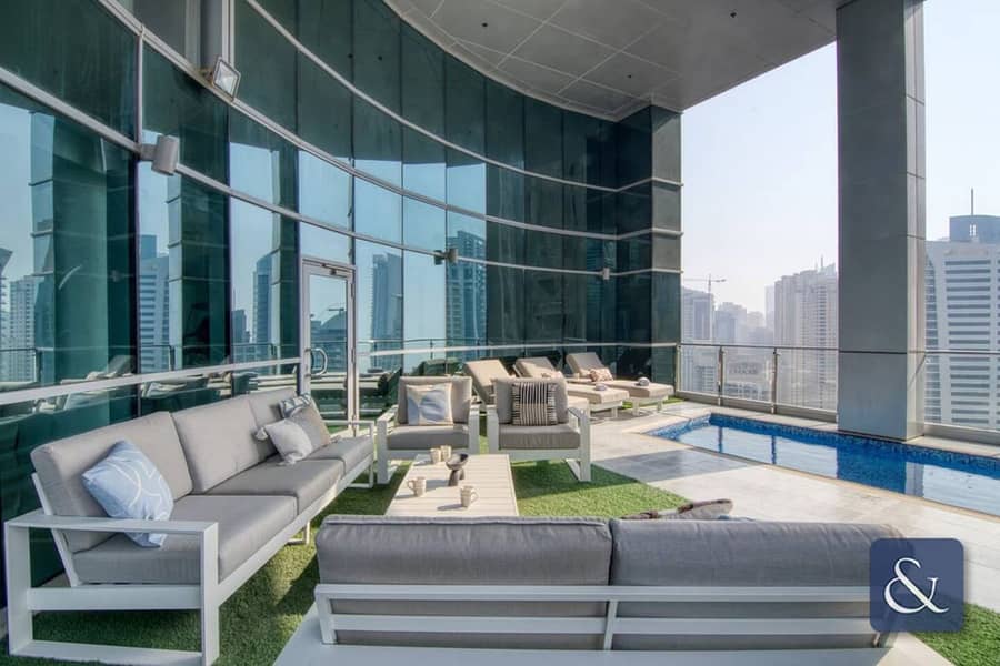 位于迪拜码头，滨海阳台公寓大楼 4 卧室的顶楼公寓 850000 AED - 8832328