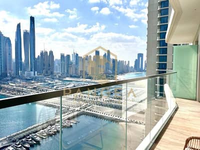 2 Bedroom Flat for Rent in Dubai Harbour, Dubai - Beachfront and Marina Views | High Floor | Furnished