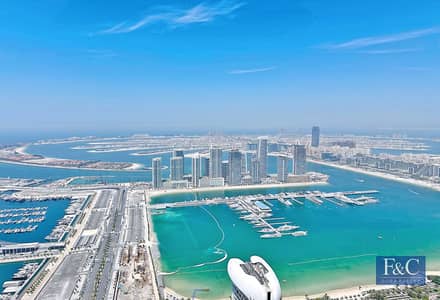 3 Bedroom Apartment for Rent in Dubai Marina, Dubai - Sea and Palm View | Very High Floor | Negotiable