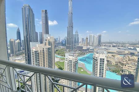 2 Bedroom Flat for Rent in Downtown Dubai, Dubai - High Floor |  Burj View | 2 Bedrooms