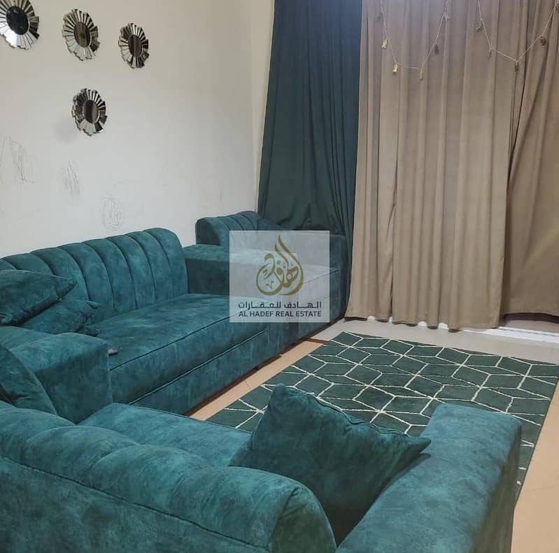 Exclusive weekly offer for furnished rent in Ajman Two rooms and a hall are available for furnished rent, including all bills Available in a basement