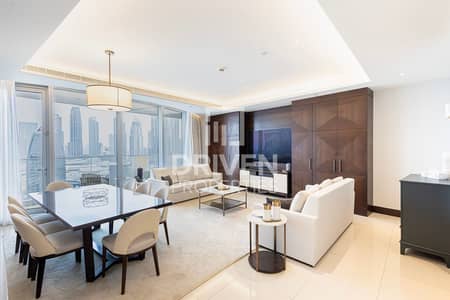 3 Bedroom Flat for Rent in Downtown Dubai, Dubai - Burj Khalifa and Sea Views | Spacious Apt | Vacant