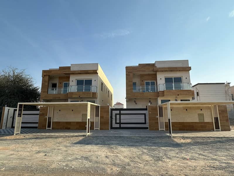 A villa in the best residential location in Al Mowaihat 2 area, directly on Sheikh Mohammed bin Zayed Road, without a down payment, with full monthly bank financing starting from 4,000 dirhams without annual fees.