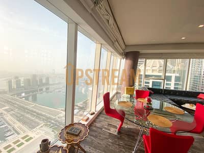 4 Bedroom Penthouse for Sale in Dubai Marina, Dubai - Fendi Interiors I High Floor I Sea & Palm View