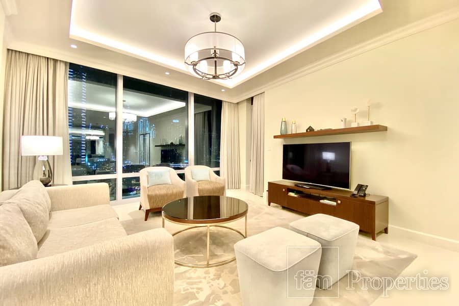 2BR plus study|Stunning View of Fountain and Burj