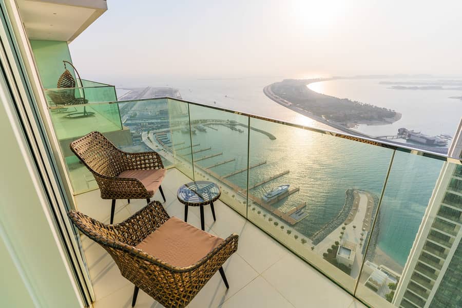 位于迪拜港，艾玛尔海滨社区，日出海湾公寓 1 卧室的公寓 220000 AED - 8841151