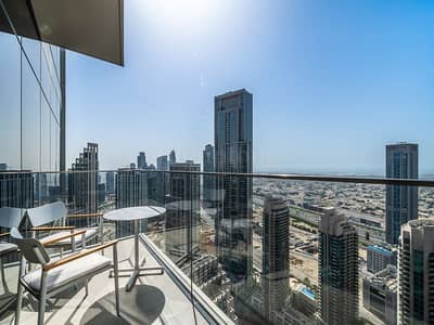 2 Bedroom Apartment for Rent in Downtown Dubai, Dubai - Luxuries Furnished | High floor | Sea View