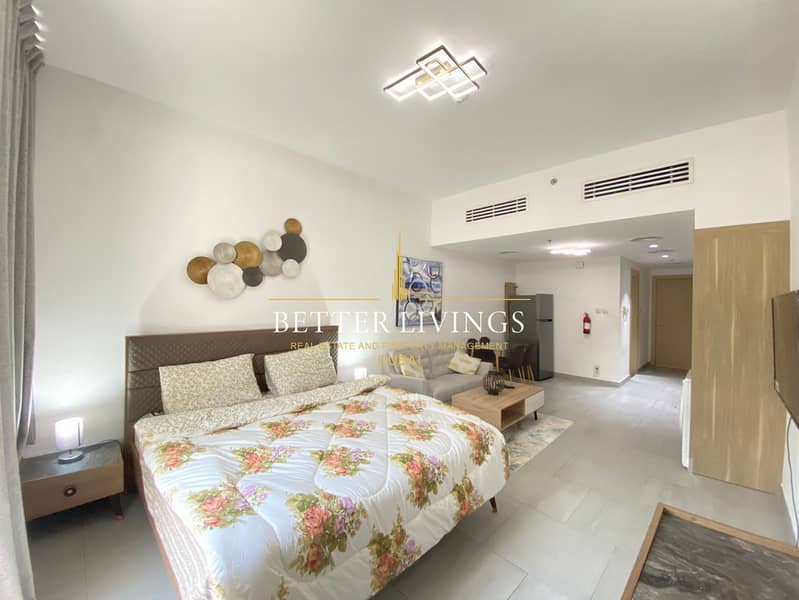 位于朱美拉环形村(JVC)，JVC第14区，沙玛尔波浪住宅楼 的公寓 5500 AED - 6410107